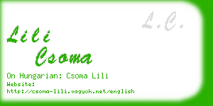 lili csoma business card